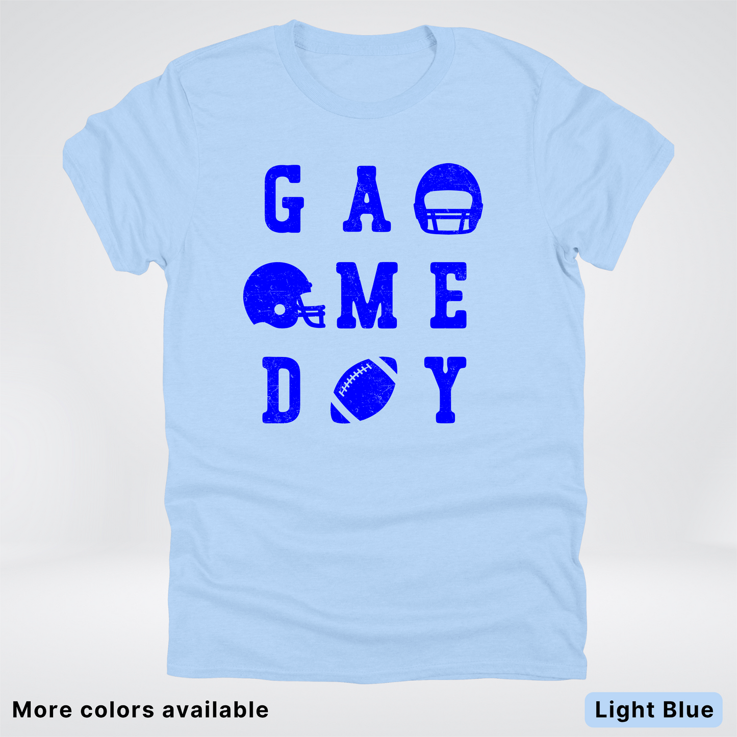 Game Day Football 3 x 3 - Blue Design - T-Shirt