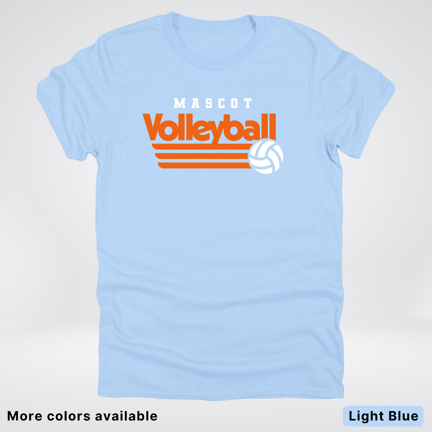 Custom Mascot - Orange - Volleyball Design 59 - T-Shirt