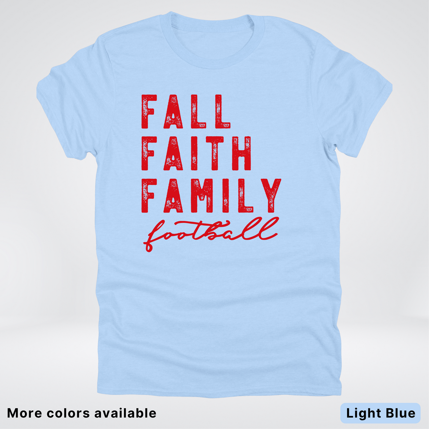 Fall Faith Family – Red Design - Football - T-Shirt