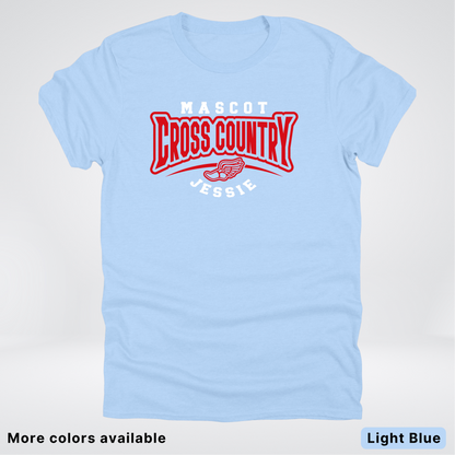 Custom Mascot & Name – Red Design – Cross Country 07 - T-Shirt