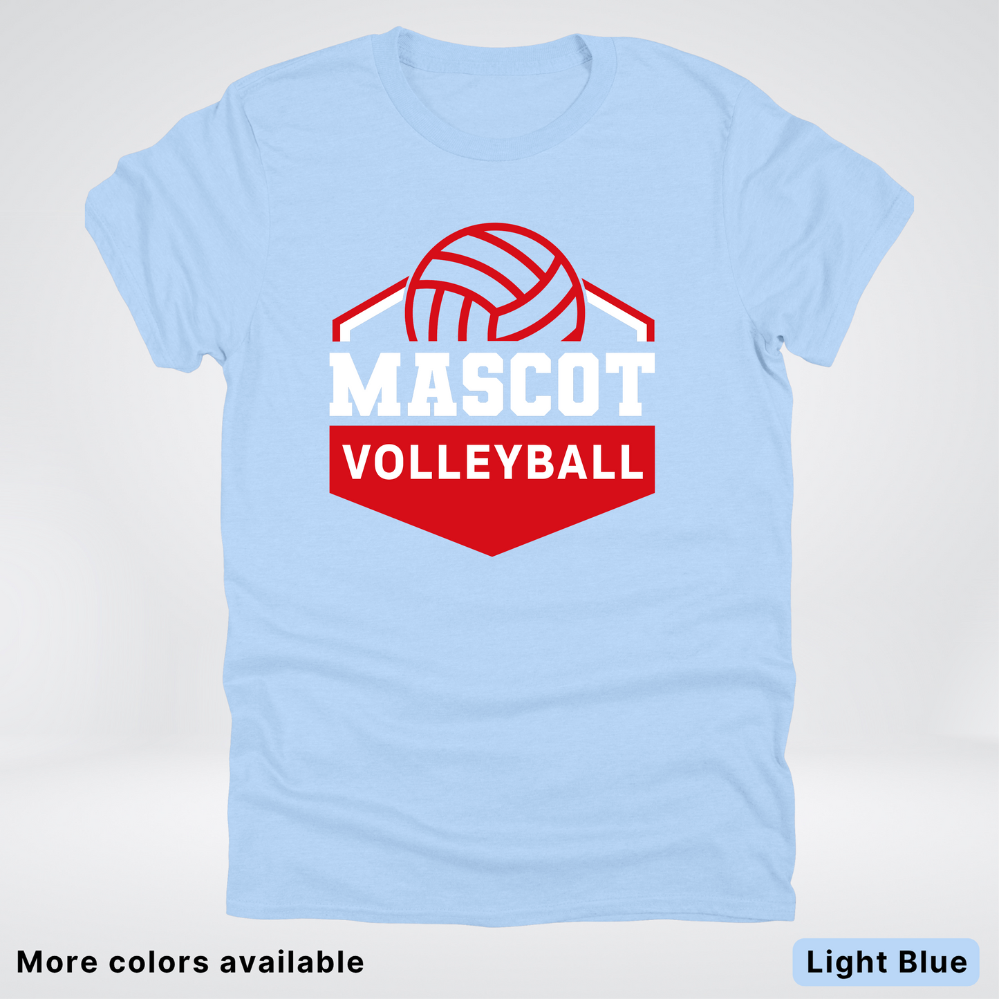 Custom Mascot - Red - Volleyball Design 65 - T-Shirt