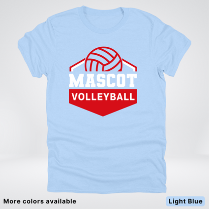 Custom Mascot - Red - Volleyball Design 65 - T-Shirt