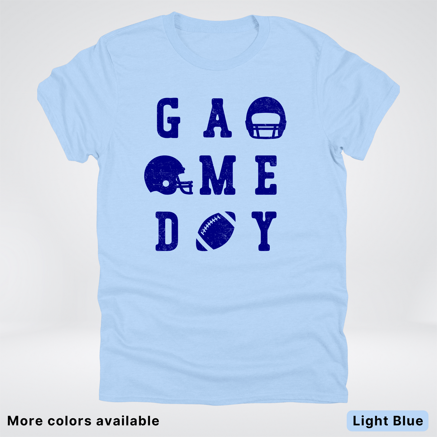 Game Day Football 3 x 3 - Navy Design - T-Shirt