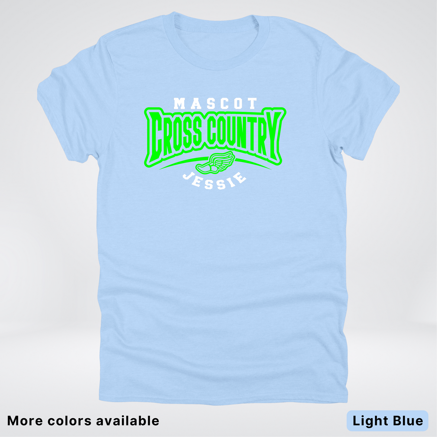 Custom Mascot & Name – Green Design – Cross Country 09 - T-Shirt