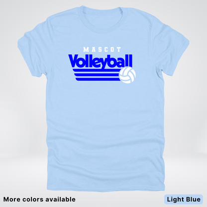 Custom Mascot - Blue - Volleyball Design 51 - T-Shirt