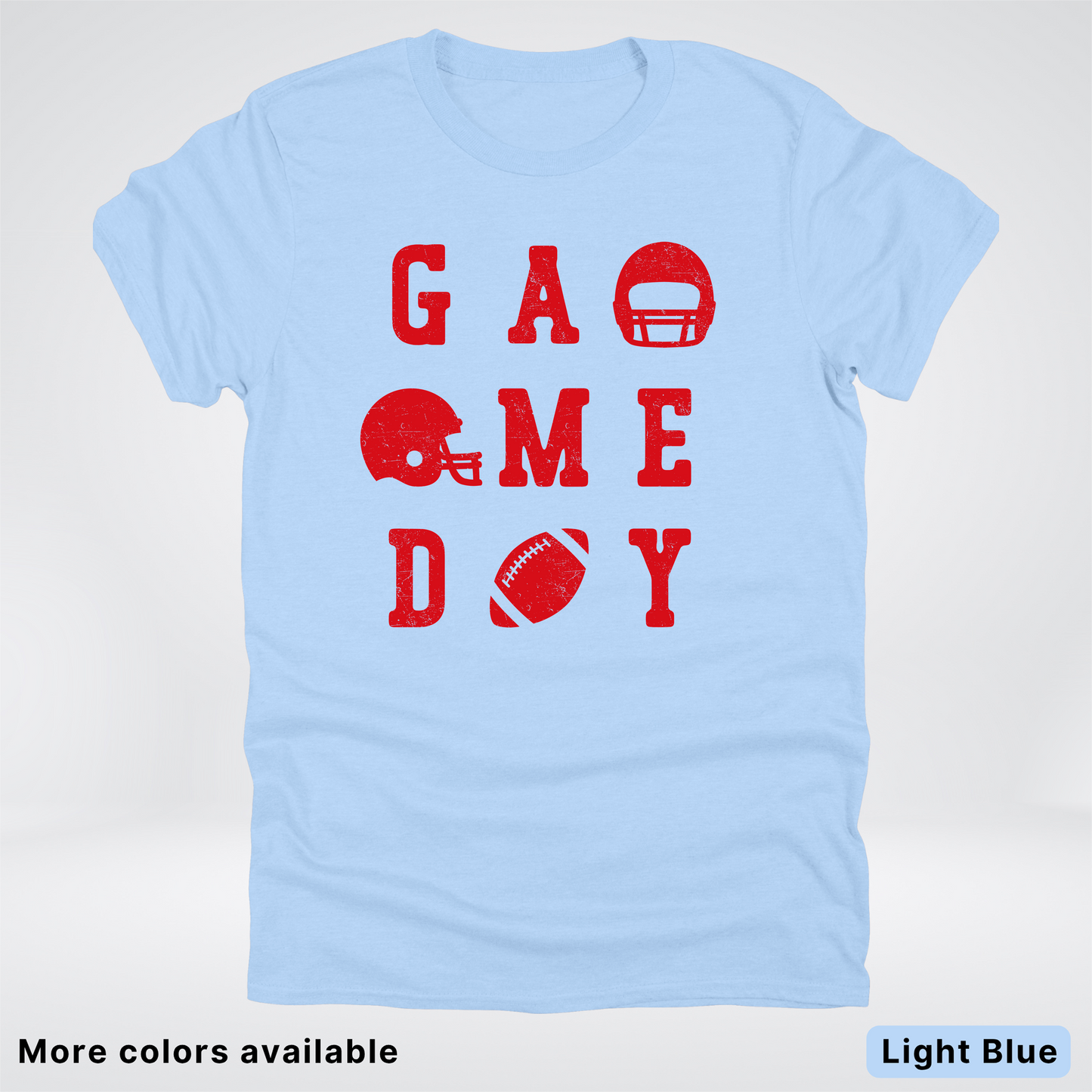 Game Day Football 3 x 3 - Red Design - T-Shirt