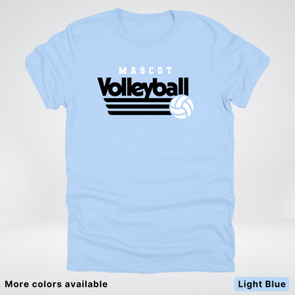 Custom Mascot - Black - Volleyball Design 50 - T-Shirt