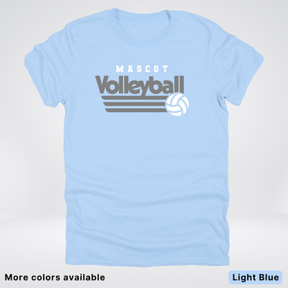 Custom Mascot - Gray - Volleyball Design 49 - T-Shirt