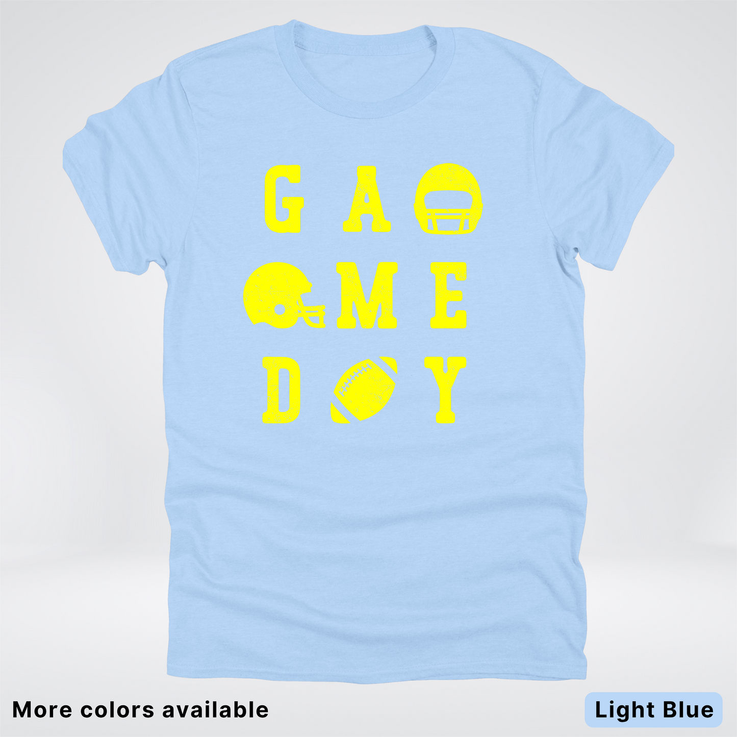 Game Day Football 3 x 3 - Yellow Design - T-Shirt