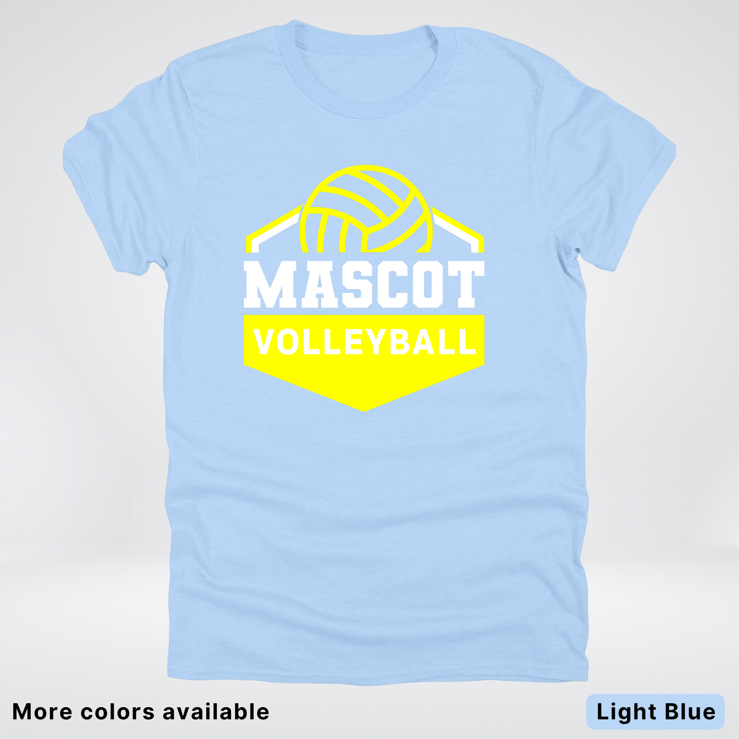 Custom Mascot - Yellow - Volleyball Design 66 - T-Shirt