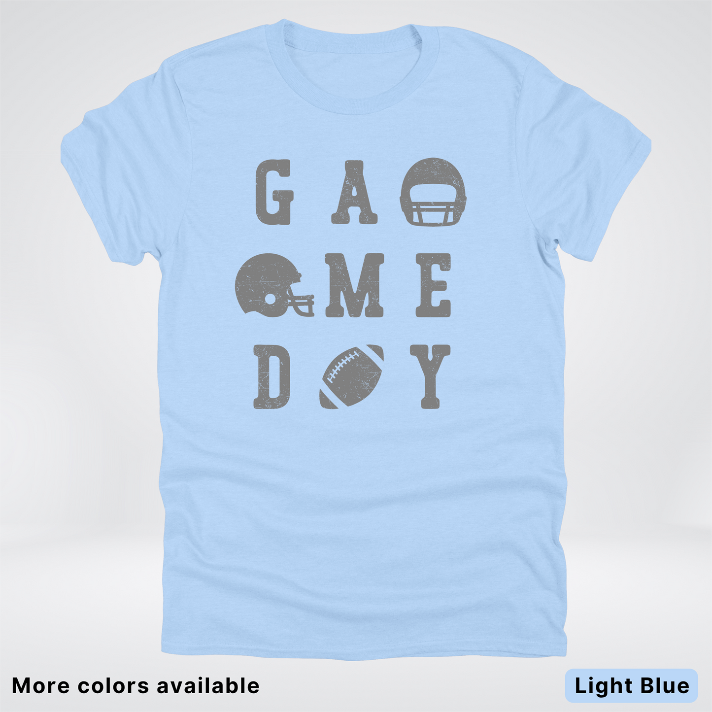 Game Day Football 3 x 3 - Gray Design  - T-Shirt