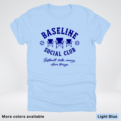 Baseline Social Club Softball – Navy Design - T-Shirt