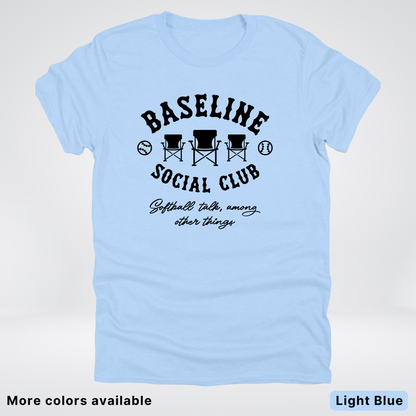 Baseline Social Club Softball – Black Design - T-Shirt