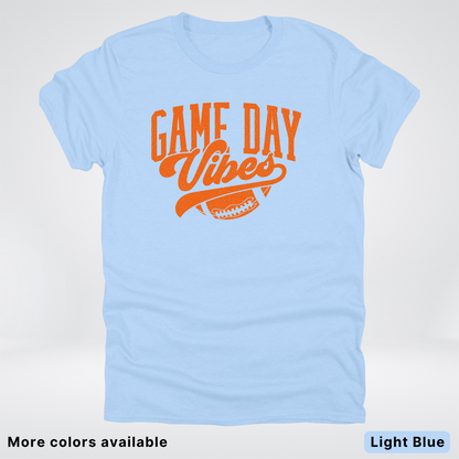 Game Day Vibes – Orange Design - Football  - T-Shirt