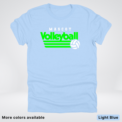 Custom Mascot - Green - Volleyball Design 55 - T-Shirt