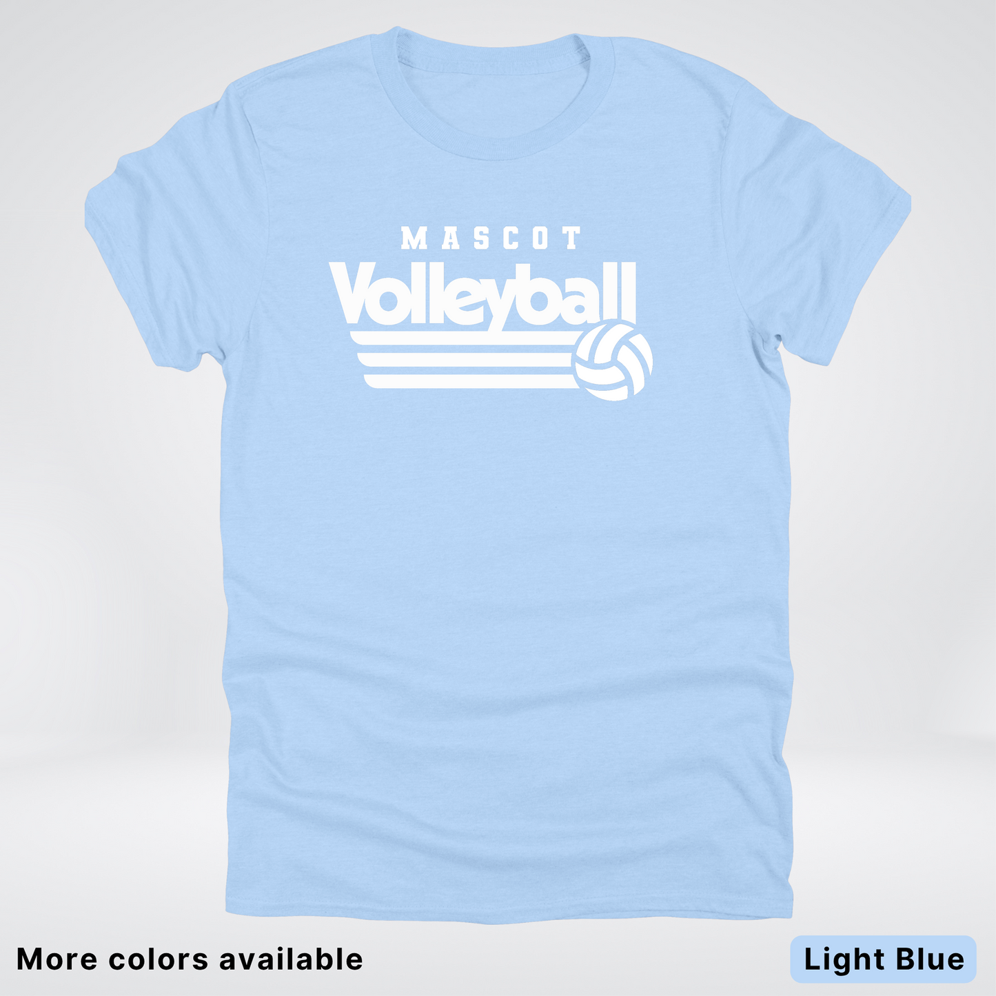 Custom Mascot - White - Volleyball Design 48 - T-Shirt