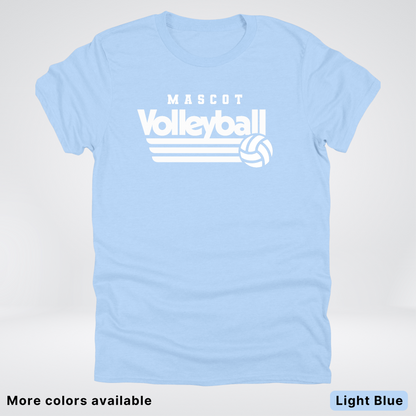 Custom Mascot - White - Volleyball Design 48 - T-Shirt