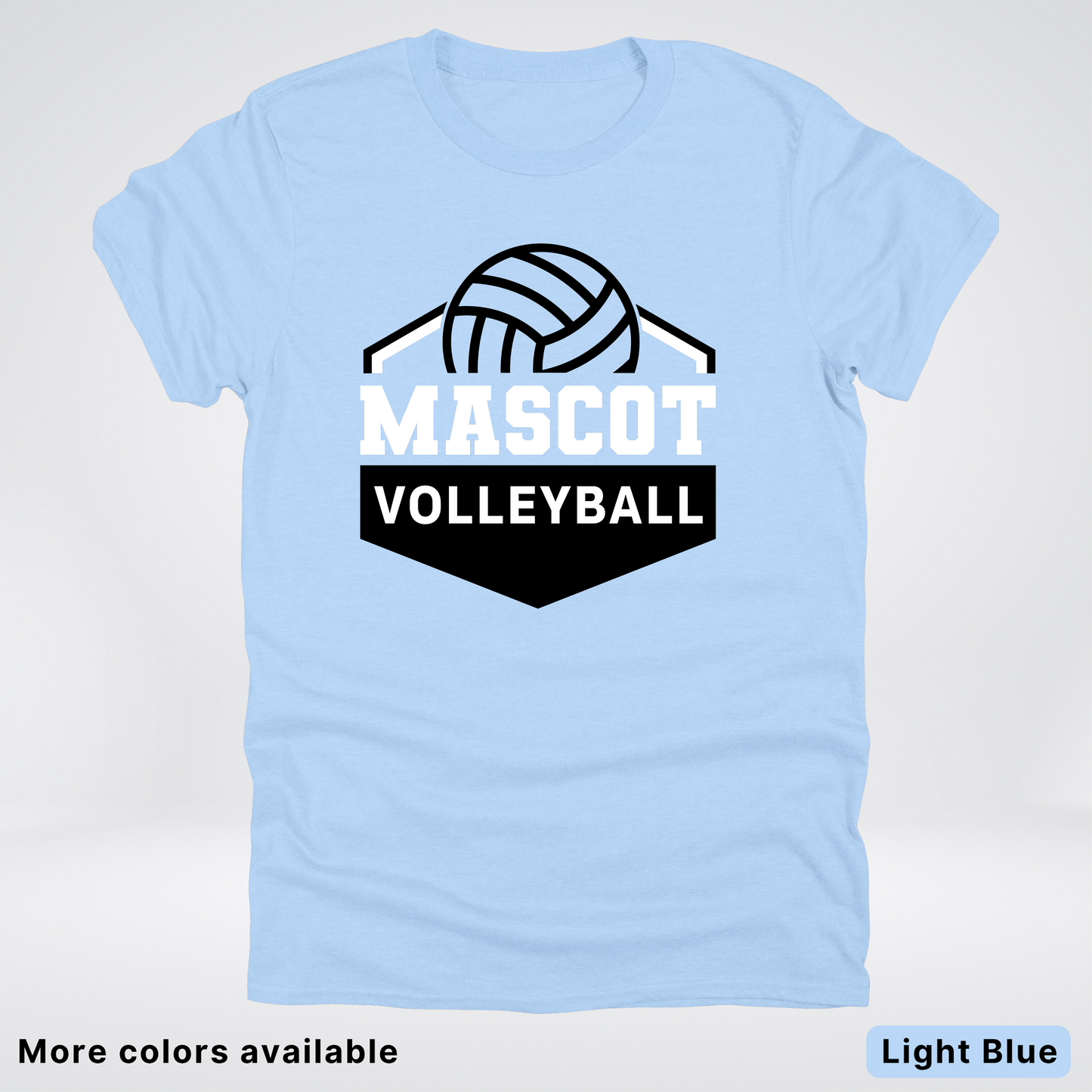 Custom Mascot - Black - Volleyball Design 62 - T-Shirt