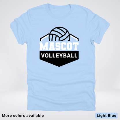 Custom Mascot - Black - Volleyball Design 62 - T-Shirt