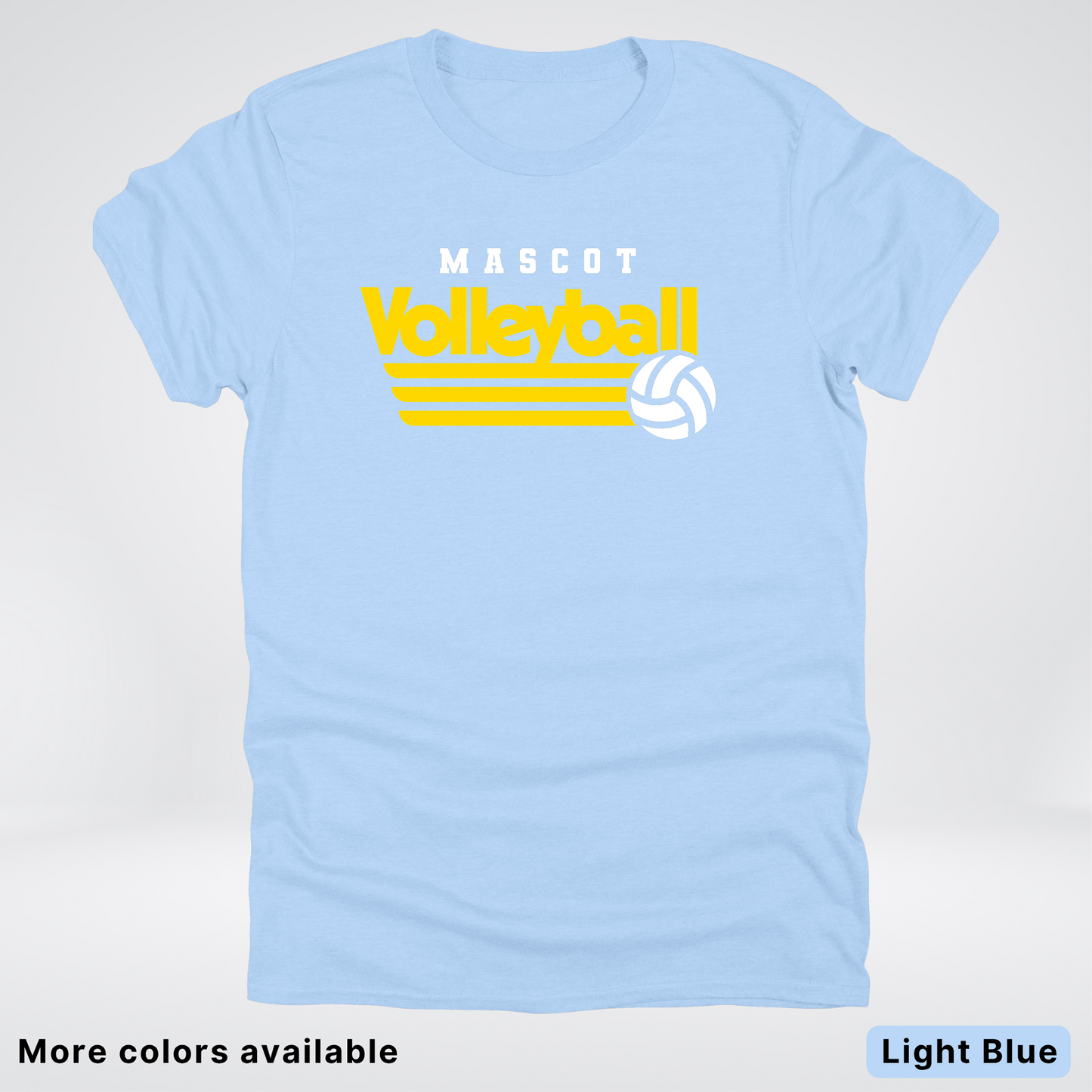 Custom Mascot - Gold - Volleyball Design 52 - T-Shirt