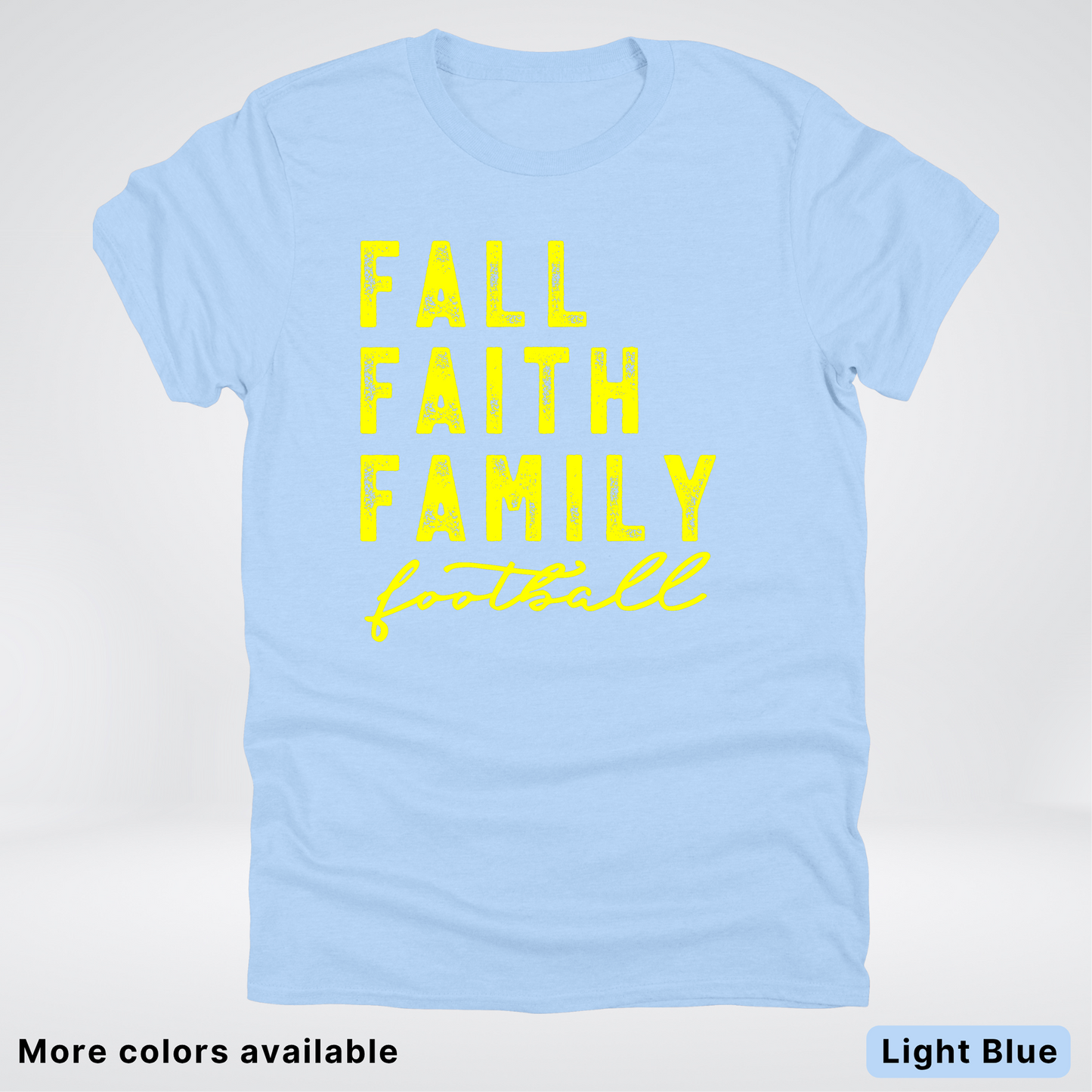 Fall Faith Family – Yellow Design - Football - T-Shirt