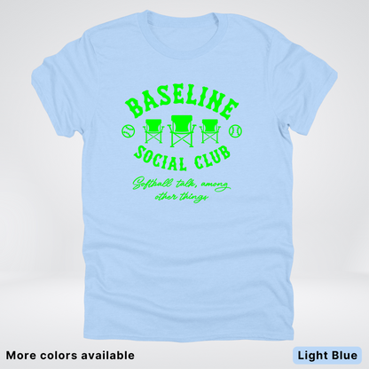 Baseline Social Club Softball – Green Design - T-Shirt