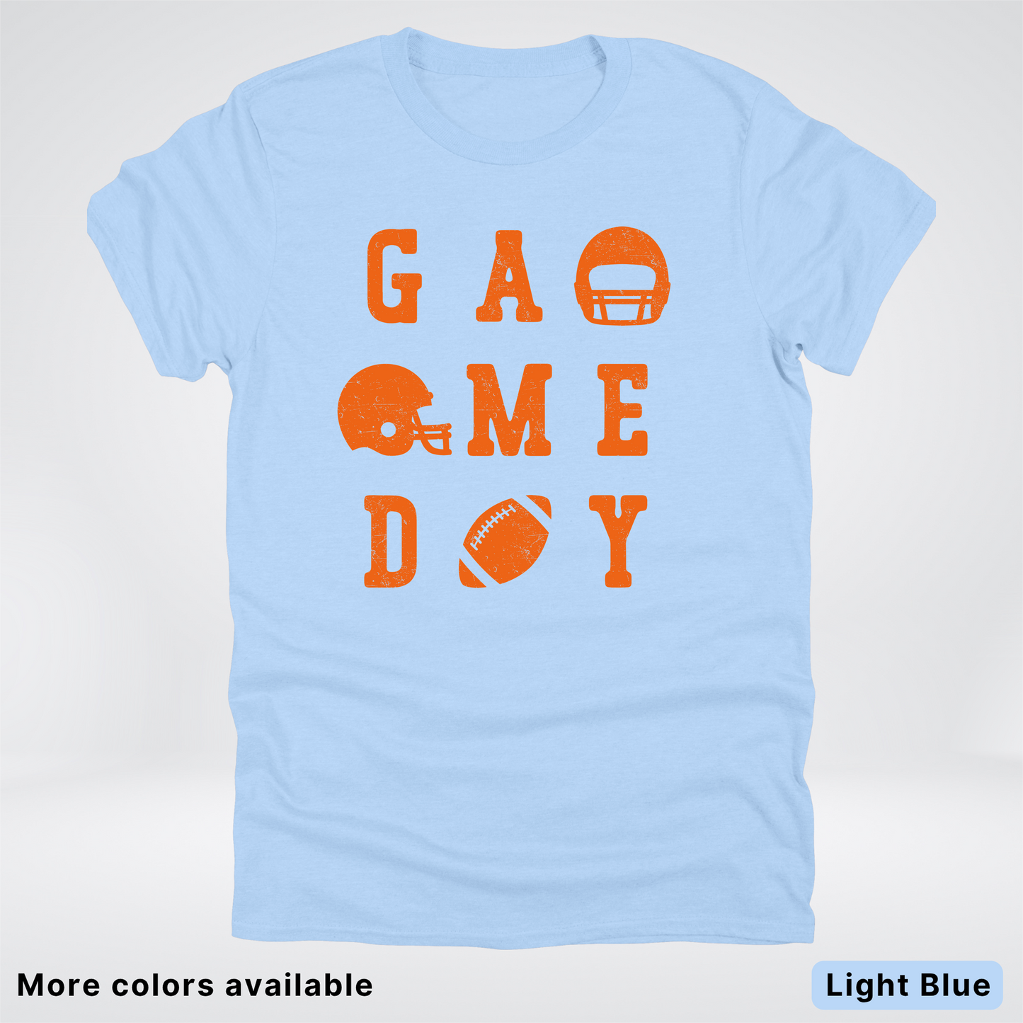 Game Day Football 3 x 3 – Orange Design  – T-Shirt