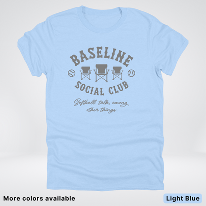 Baseline Social Club Softball – Gray Design - T-Shirt