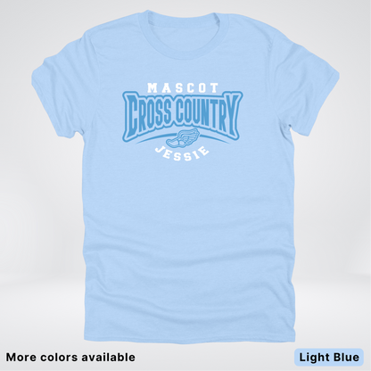 Custom Mascot & Name – Light Blue Design – Cross Country 11 - T-Shirt