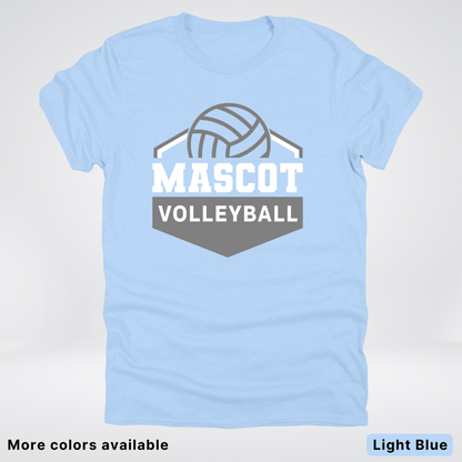 Custom Mascot - Gray - Volleyball Design 61 - T-Shirt