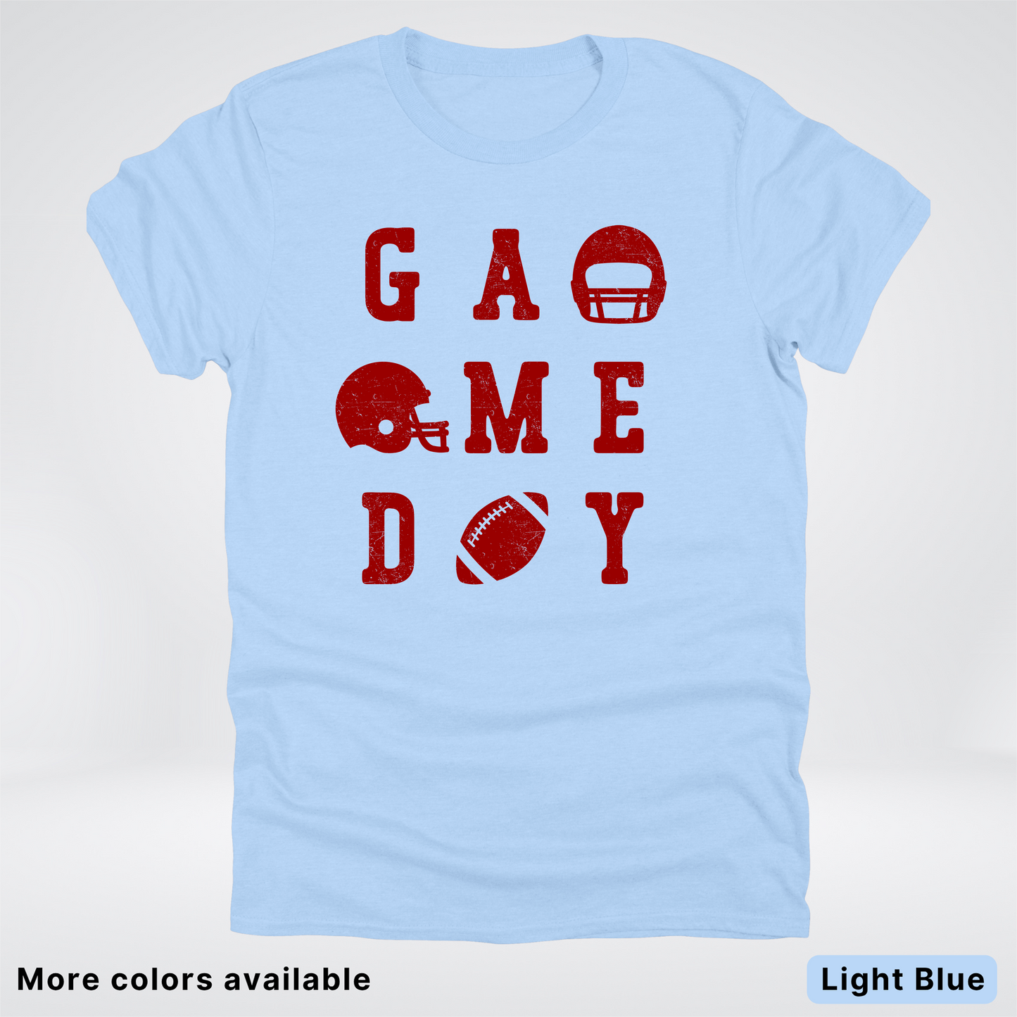 Game Day Football 3 x 3 – Maroon Design – T-Shirt