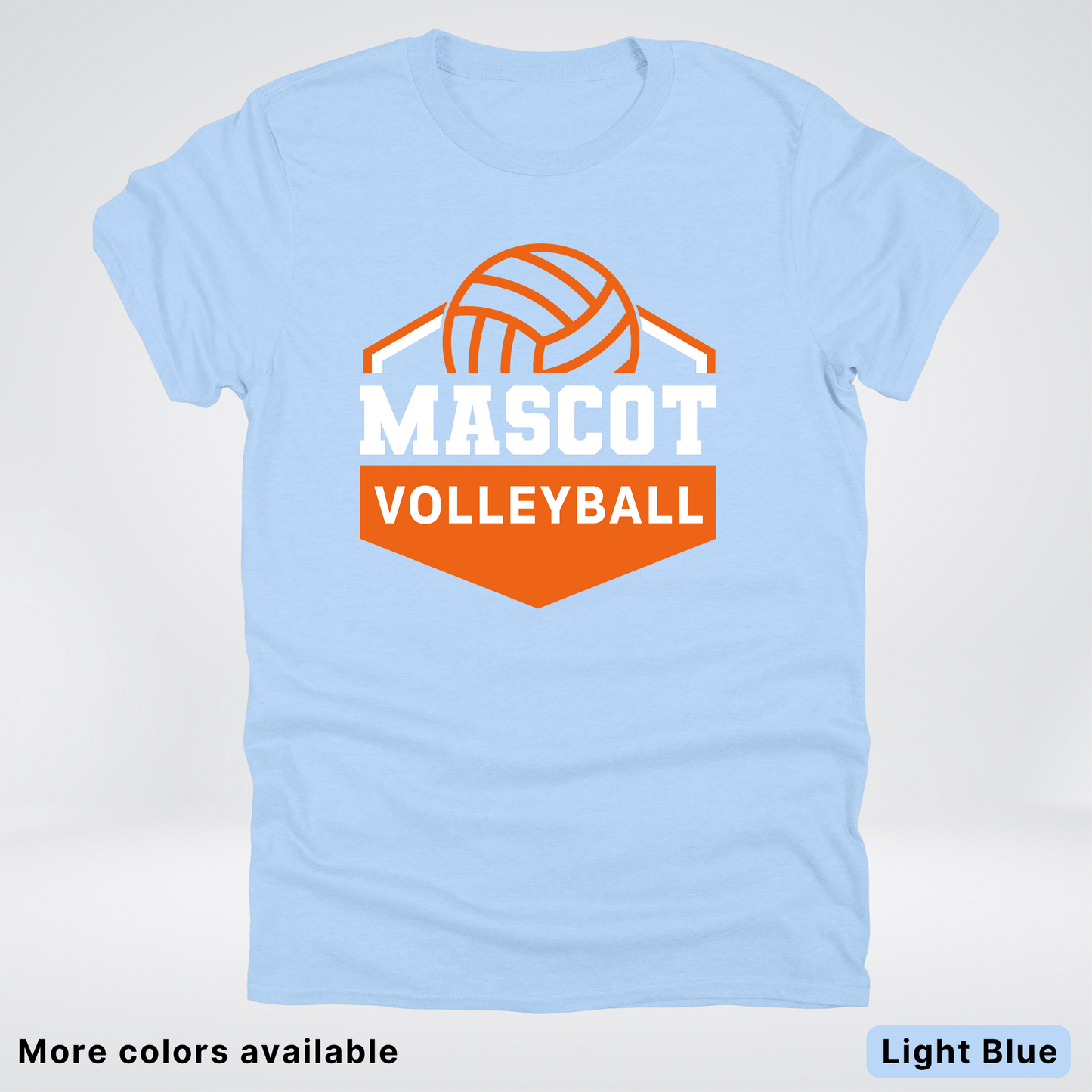 Custom Mascot - Orange - Volleyball Design 70 - T-Shirt