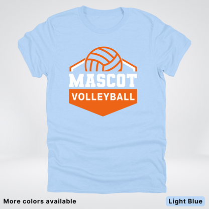 Custom Mascot - Orange - Volleyball Design 70 - T-Shirt