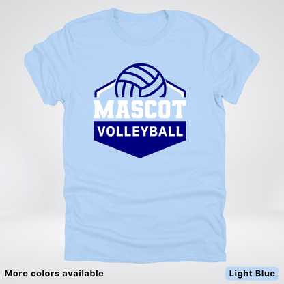 Custom Mascot - Navy - Volleyball Design 67 - T-Shirt