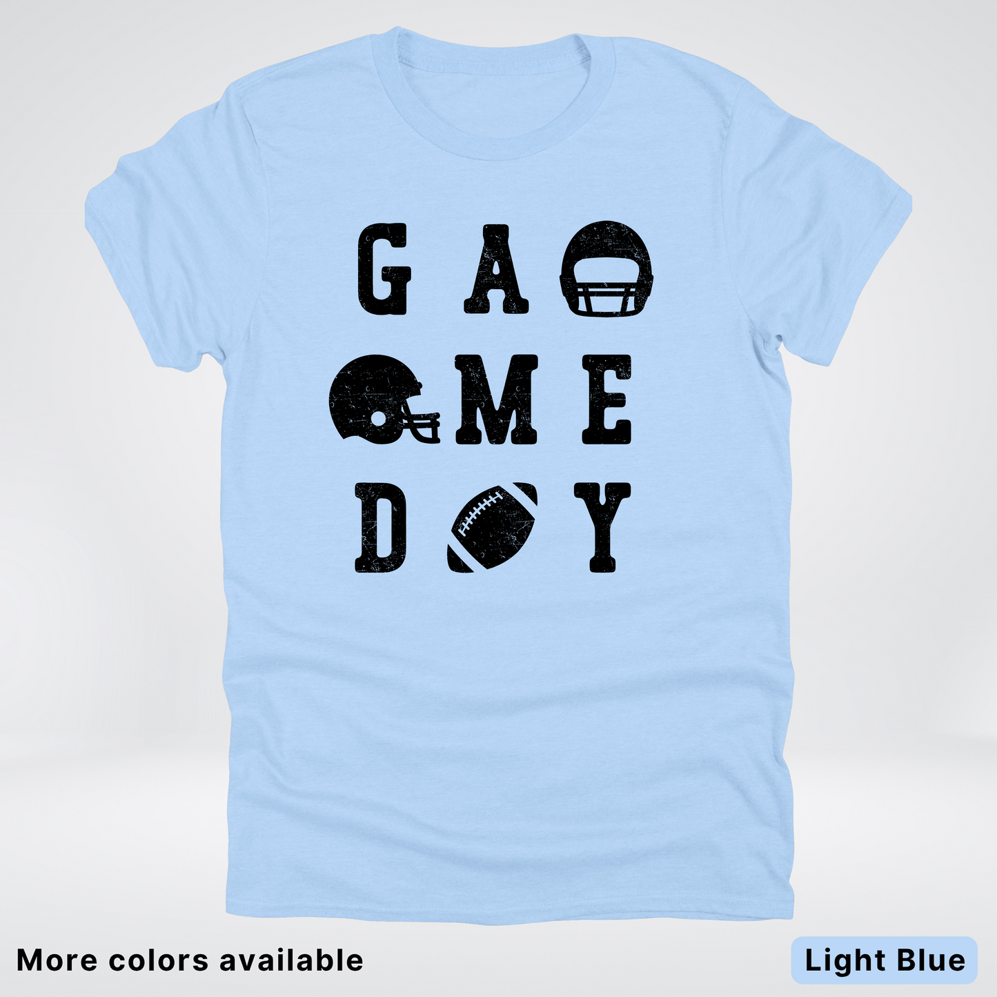 Game Day Football 3 x 3 - Black Design - T-Shirt