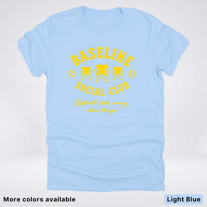 Baseline Social Club Softball – Gold Design - T-Shirt