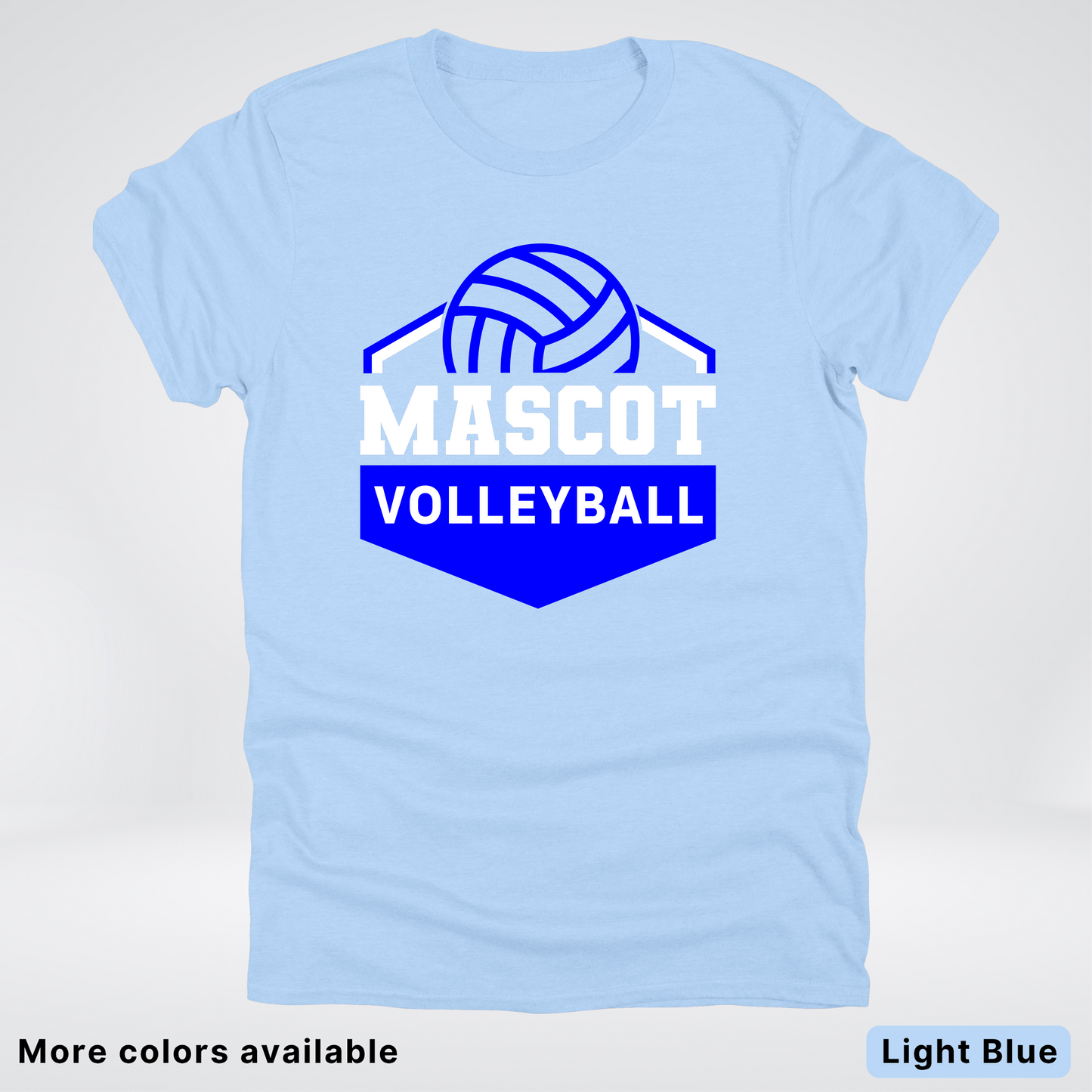 Custom Mascot - Blue - Volleyball Design 63 - T-Shirt