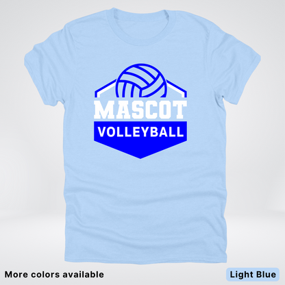 Custom Mascot - Blue - Volleyball Design 63 - T-Shirt