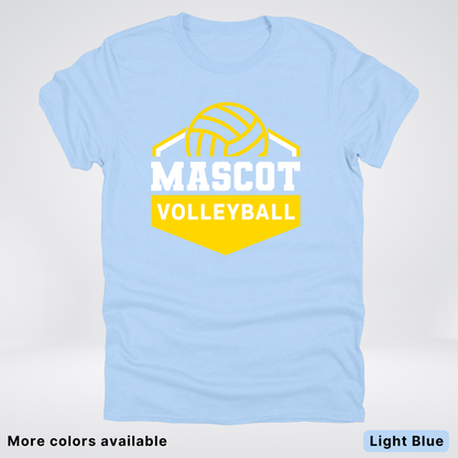 Custom Mascot - Gold - Volleyball Design 64 - T-Shirt