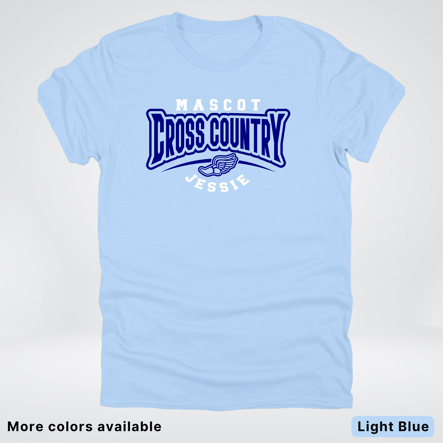 Custom Mascot & Name – Navy Design – Cross Country 10 - T-Shirt