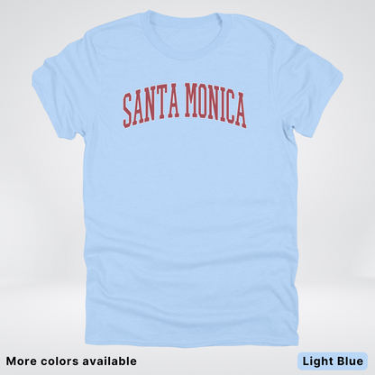 Santa Monica Destination - Red Design - T-Shirt