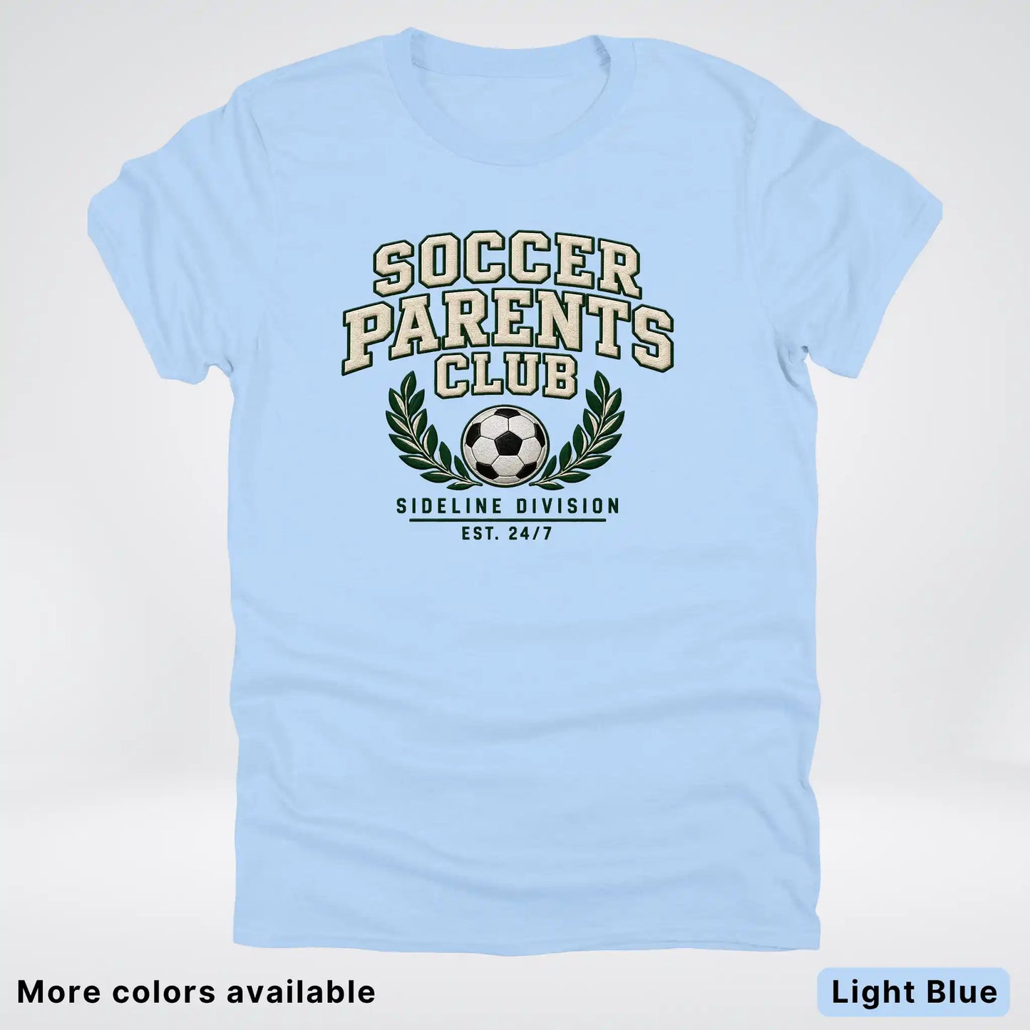 Soccer Parents Club Faux Embroidery Sideline T-Shirt