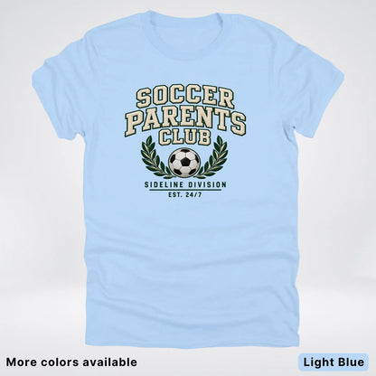 Soccer Parents Club Faux Embroidery Sideline T-Shirt