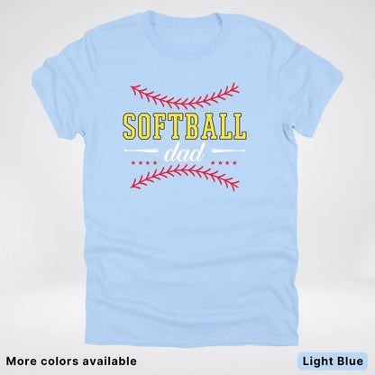 Softball Dad - White Design - T-Shirt