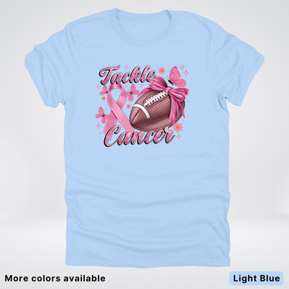 Tackle Cancer Coquette 02 Football T-Shirt