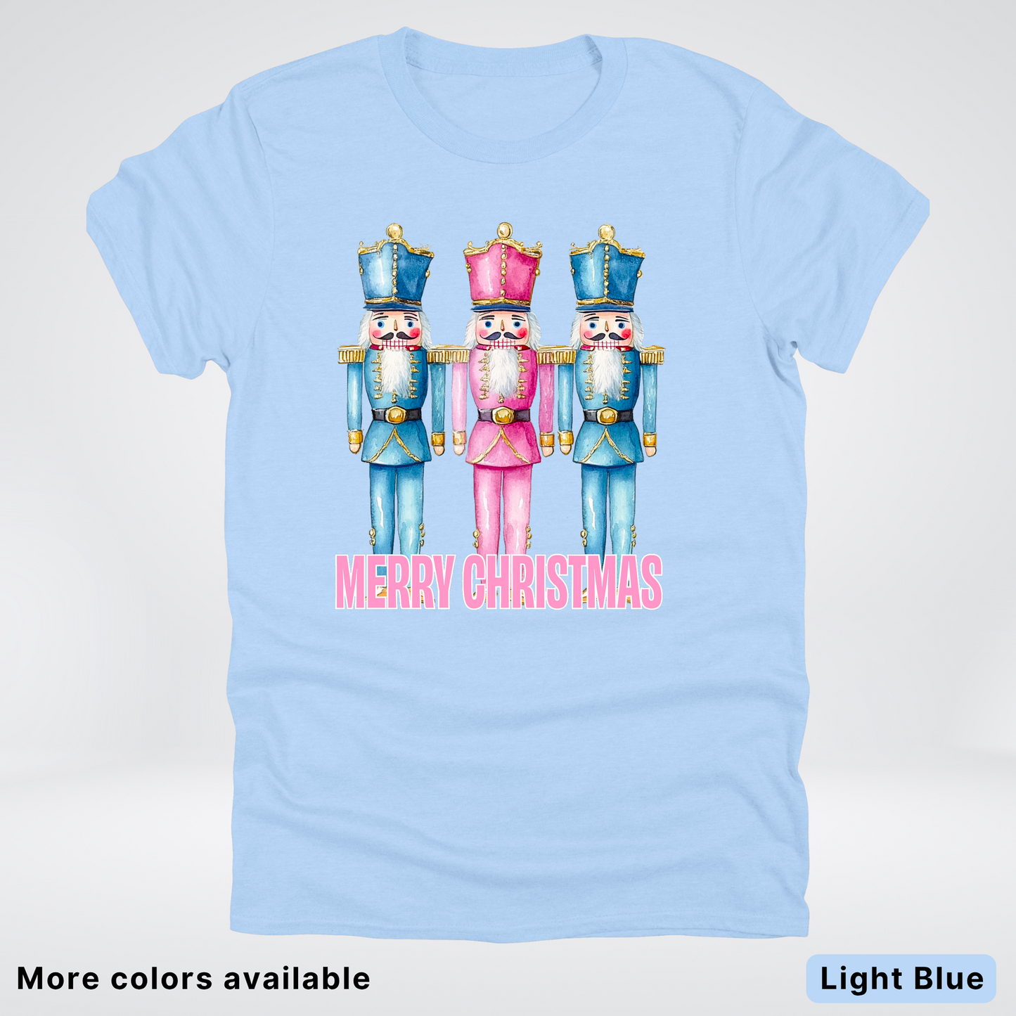 Merry Christmas Pastel Nutcrackers - T-Shirt