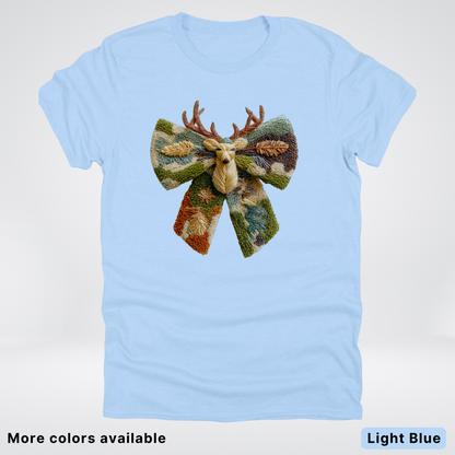 Neutral Woodland Bow Hook Yard Faux - T-Shirt