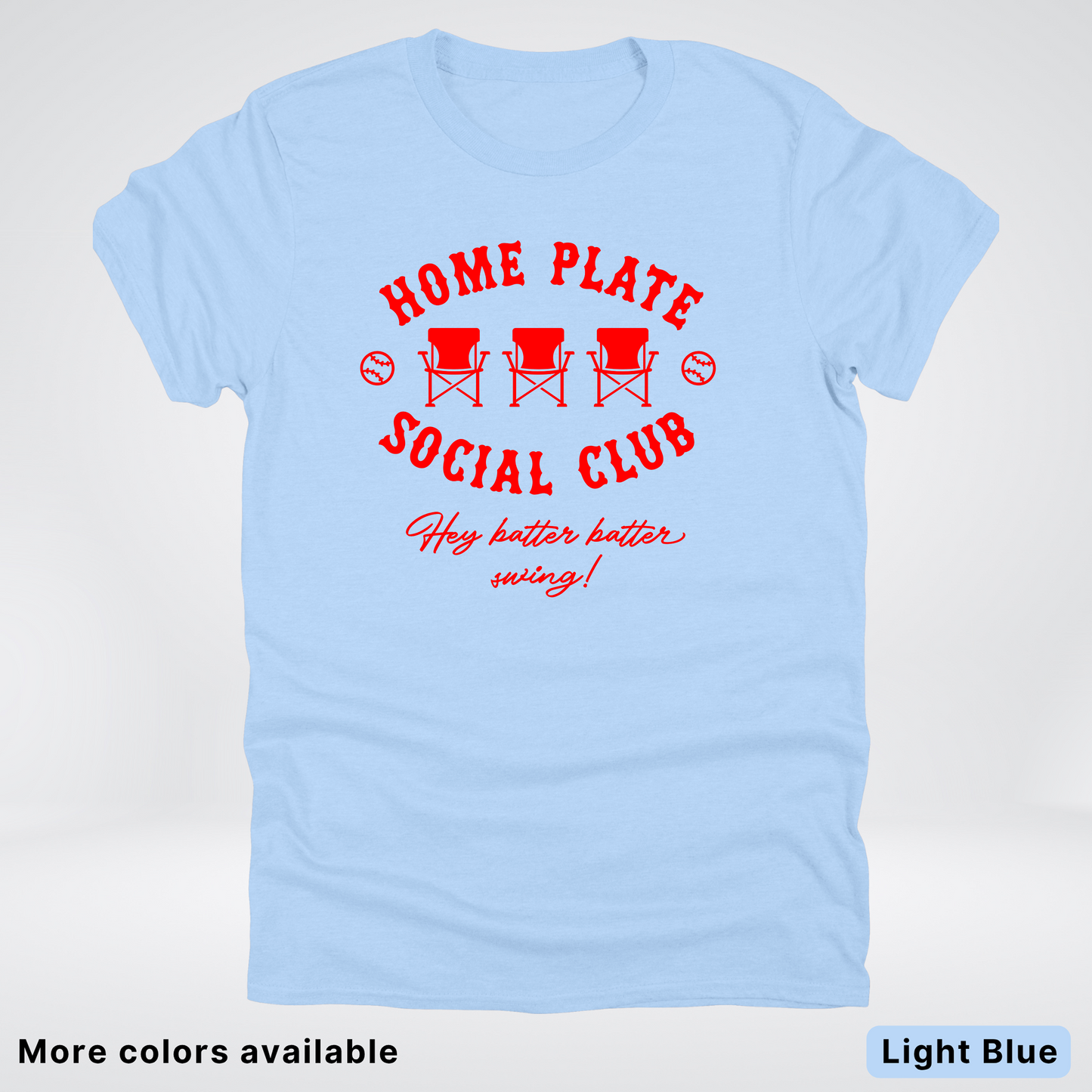 Home Plate Social Club – Red Design - T-Shirt
