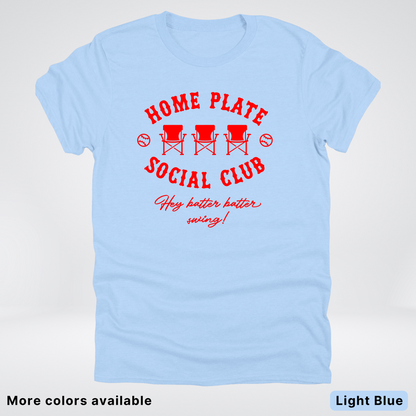 Home Plate Social Club – Red Design - T-Shirt