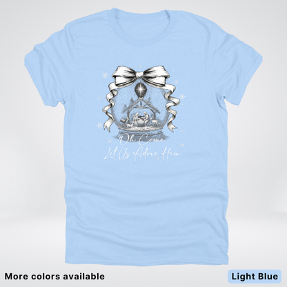 Oh Come Let Us Adore Him Nativity - T-Shirt